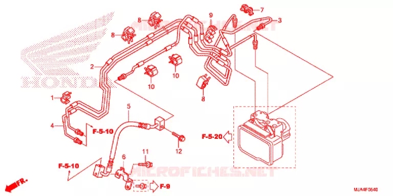 DURITE DE FREIN AVANT Honda MOTO 750 SHADOW 2012  VT750CSC
