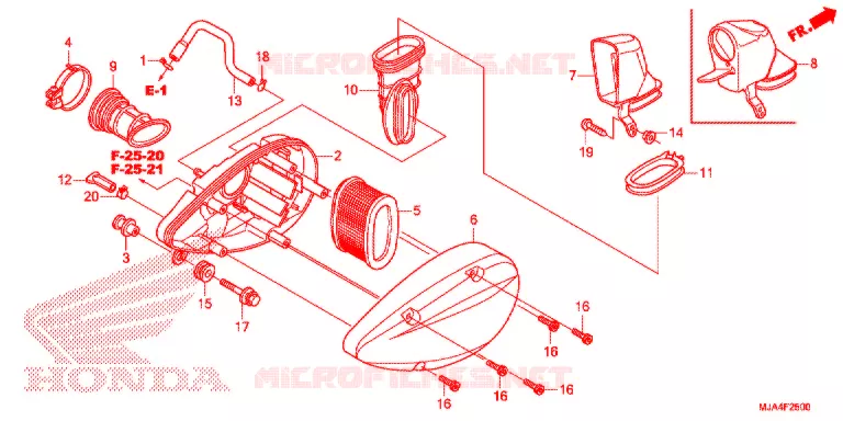 FILTRE A AIR Honda MOTO 750 SHADOW 2012  VT750CSC