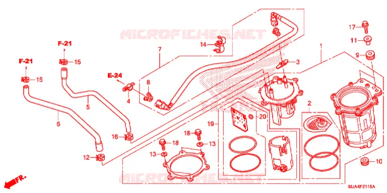POMPE A ESSENCE (VT750C/CA/CS/C2/C2F/C2B) Honda MOTO 750 SHADOW 2012  VT750CSC