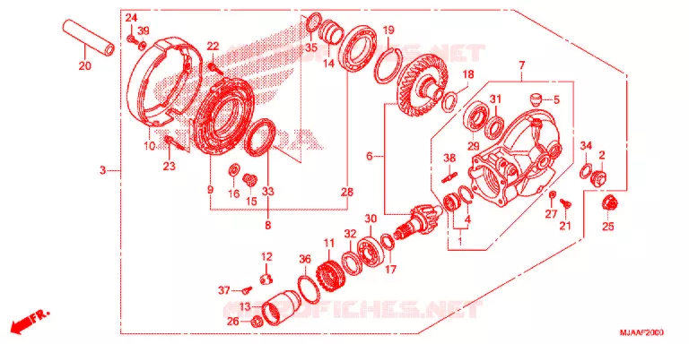 COUPLE CONIQUE Honda MOTO 750 SHADOW 2013  VT750CSD