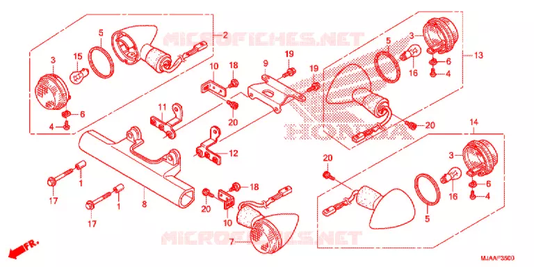 CLIGNOTANT (VT750C/CA/C2B/CS) Honda MOTO 750 SHADOW 2013  VT750CSD