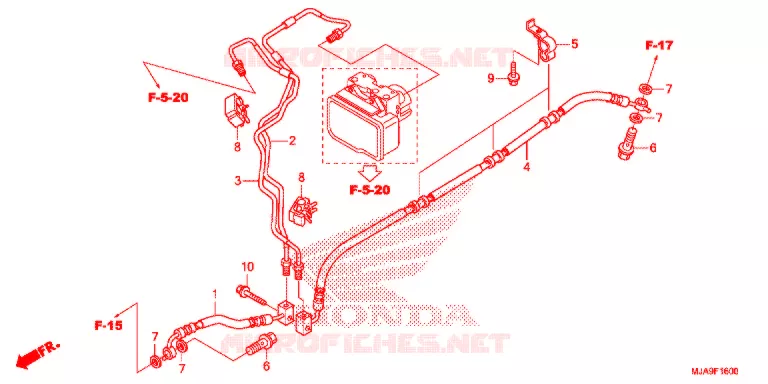 DURITE DE FREIN ARRIERE Honda MOTO 750 SHADOW 2015  VT750CSF