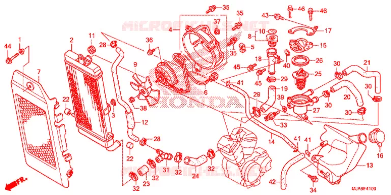 RADIATEUR Honda MOTO 750 SHADOW 2015  VT750CSF