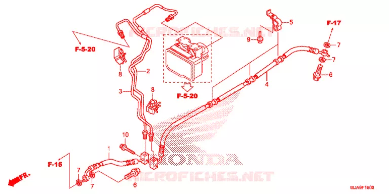 DURITE DE FREIN ARRIERE Honda MOTO 750 SHADOW 2016  VT750CSG
