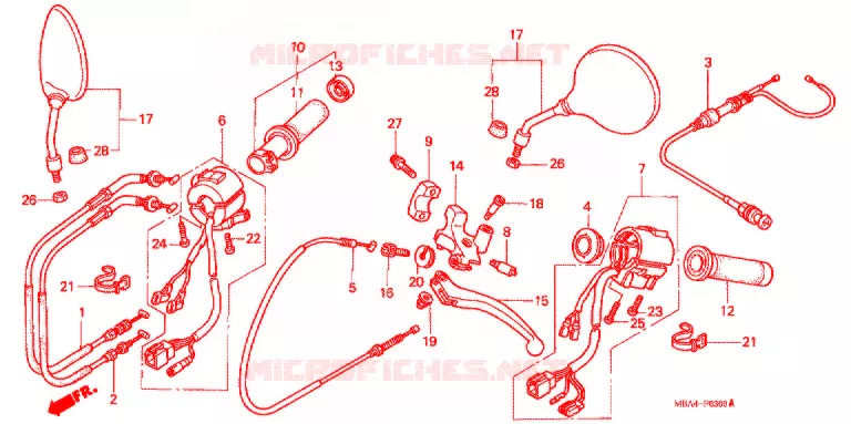 COMMODOS - POIGNEES Honda MOTO 750 SHADOW 1998  VT750CW