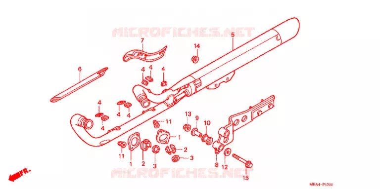SILENCIEUX D'ECHAPPEMENT Honda MOTO 750 SHADOW 1999  VT750CX