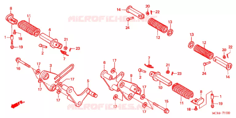 REPOSE PIED Honda MOTO 750 SHADOW 2005  VT750DCA5_A