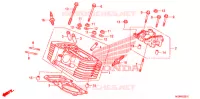 CULASSE DE CYLINDRE ARRIERE pour Honda SHADOW VT 750 RS de 2010