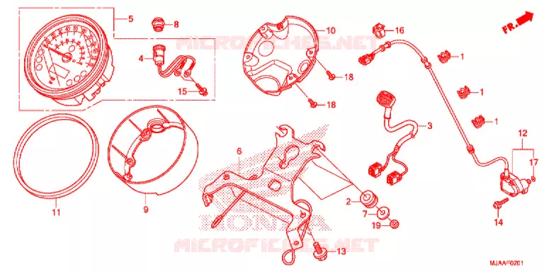 COMPTEUR (VT750S) Honda MOTO 750 SHADOW 2013  VT750RSD