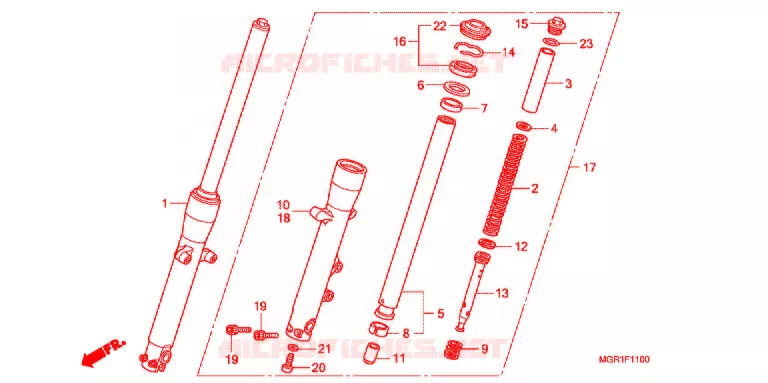 FOURCHE Honda MOTO 750 VT 2010  VT750SA_J