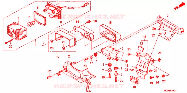 FEU ARRIERE Honda MOTO 750 VT 2012  VT750SB