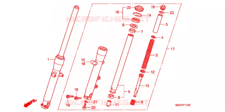 FOURCHE Honda MOTO 750 VT 2012  VT750SB
