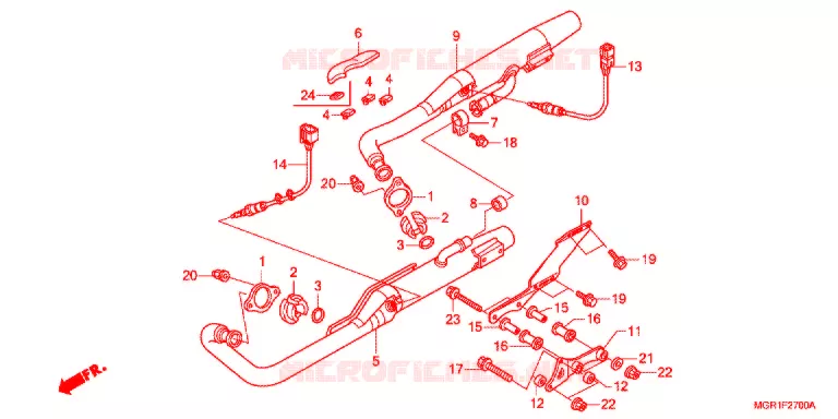 SILENCIEUX D'ECHAPPEMENT Honda MOTO 750 VT 2013  VT750SB