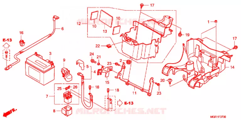 BATTERIE Honda MOTO 750 VT 2011  VT750SB