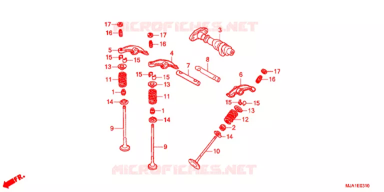 ARBRE A CAMES - SOUPAPE (ARRIERE) Honda MOTO 750 VT 2012  VT750SC