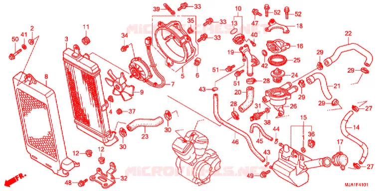 RADIATEUR (VT750S) Honda MOTO 750 VT 2013  VT750SC