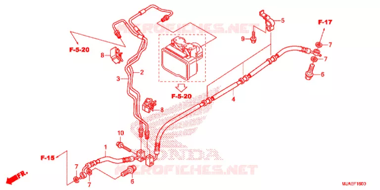 DURITE DE FREIN ARRIERE Honda MOTO 750 SHADOW 2016  VT750CSG