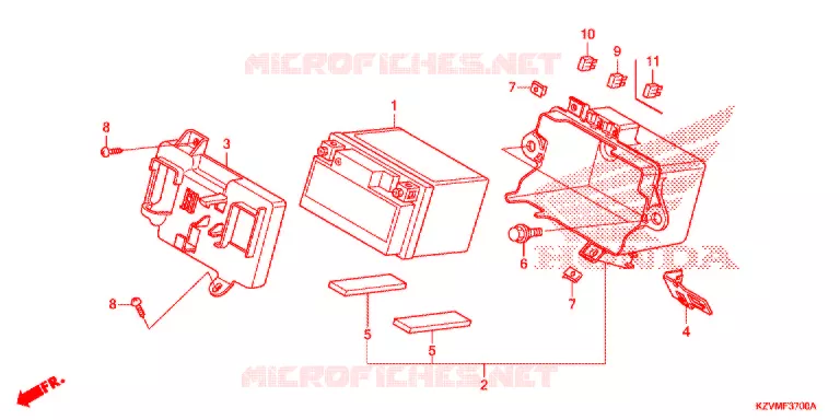 BATTERIE Honda MOTO 110 EX5 2017  NBC110MDFH