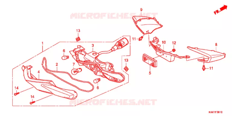 FEUX ARRIERE Honda SCOOTER 110 DIO 2017  NSC110CBFH