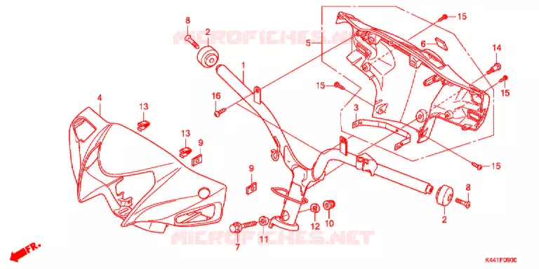 GUIDON - CARENAGE Honda SCOOTER 110 DIO 2018  NSC110CBFH