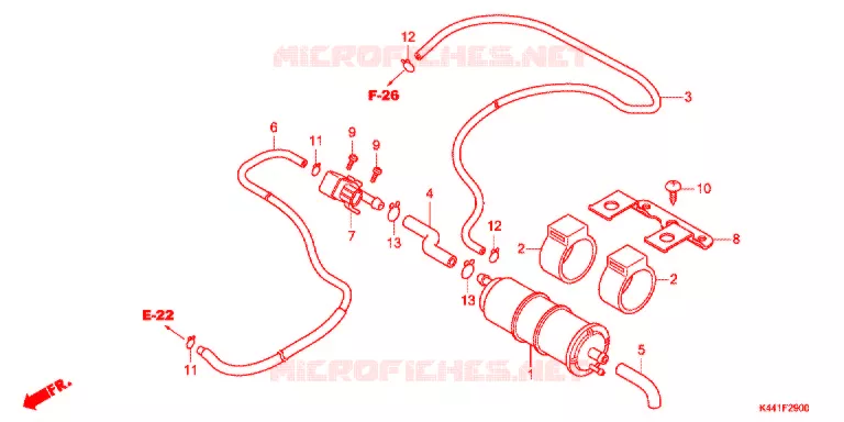 SYSTÈME DE RECYCLAGE DES GAZ Honda SCOOTER 110 DIO 2017  NSC110CBFH