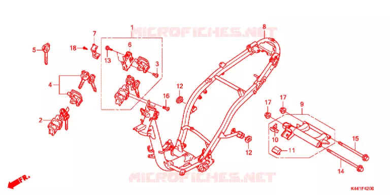 CADRE Honda SCOOTER 110 DIO 2017  NSC110CBFH