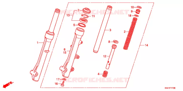 FOURCHE Honda SCOOTER 110 DIO 2017  NSC110CBFH