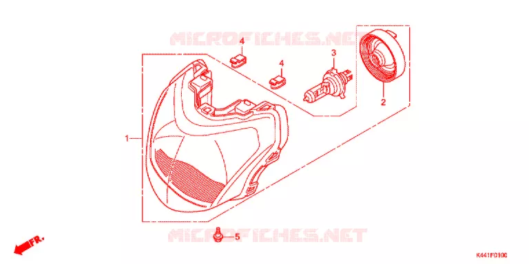PHARE Honda SCOOTER 110 DIO 2017  NSC110CBFH