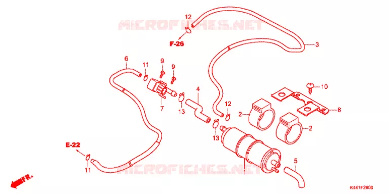 SYSTÈME DE RECYCLAGE DES GAZ Honda SCOOTER 110 DIO 2017  NSC110CBFH