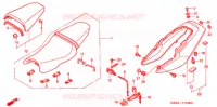 SELLE   CARENAGE ARRIERE pour Honda VTR 1000 SUPER HAWK de 2002
