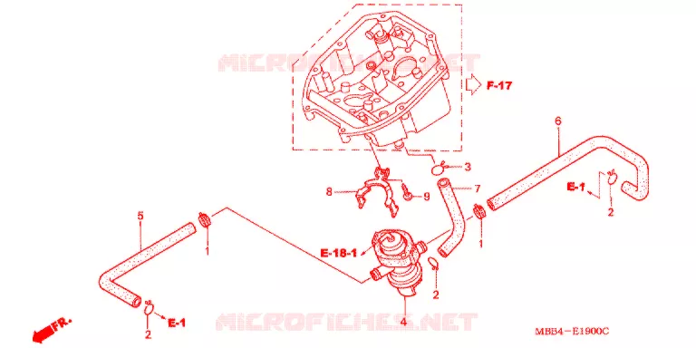 COMMANDE INJECTION D'AIR SOUPAPE Honda MOTO 1000 VTR 2002  VTR1000F2