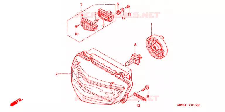 PHARE Honda MOTO 1000 VTR 2002  VTR1000F2