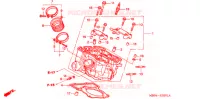 CULASSE DE CYLINDRE ARRIERE pour Honda VTR 1000 SUPER HAWK de 2002