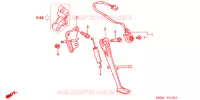 BEQUILLE pour Honda VTR 1000 FIRE STORM BLACK de 2004