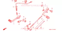 PEDALE pour Honda VTR 1000 FIRE STORM BLACK de 2004