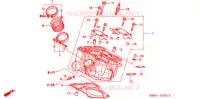 CULASSE DE CYLINDRE ARRIERE pour Honda VTR 1000 FIRE STORM BLACK de 2004