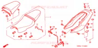 SELLE   CARENAGE ARRIERE pour Honda VTR 1000 FIRE STORM BLACK de 2004