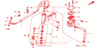 MAITRE CYLINDRE DE FREIN ARRIERE pour Honda VTR 1000 FIRE STORM de 1997
