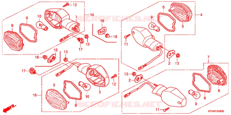 CLIGNOTANT Honda MOTO 250 VTR 2009  VTR2509