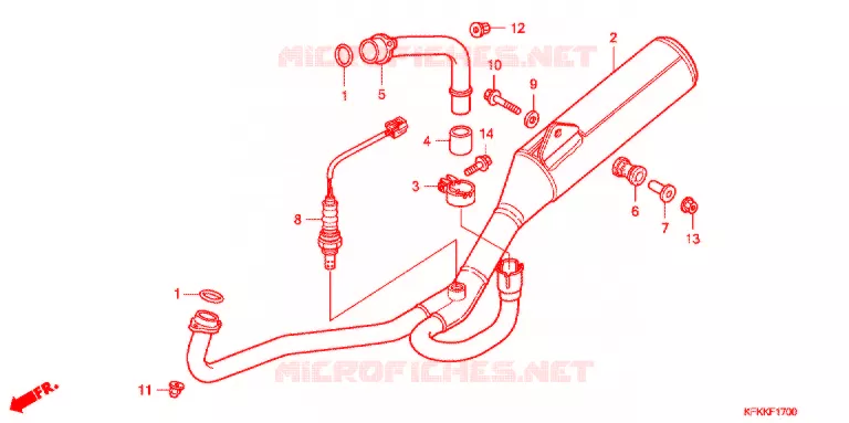SILENCIEUX D'ECHAPPEMENT Honda MOTO 250 VTR 2009  VTR2509
