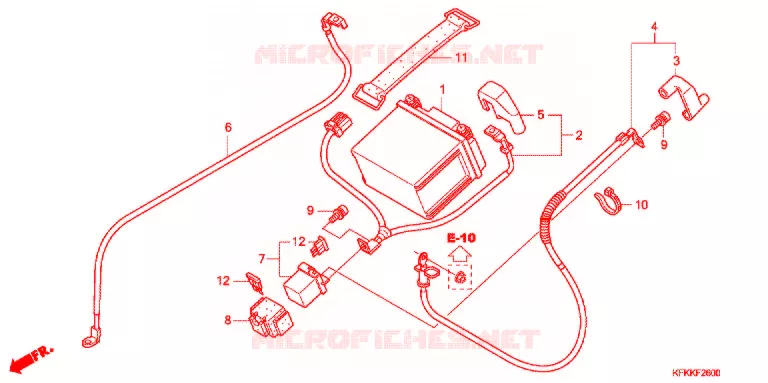 BATTERIE Honda MOTO 250 VTR 2012  VTR250B