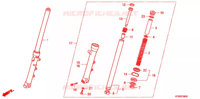 FOURCHE Honda MOTO 250 VTR 2013  VTR250FD