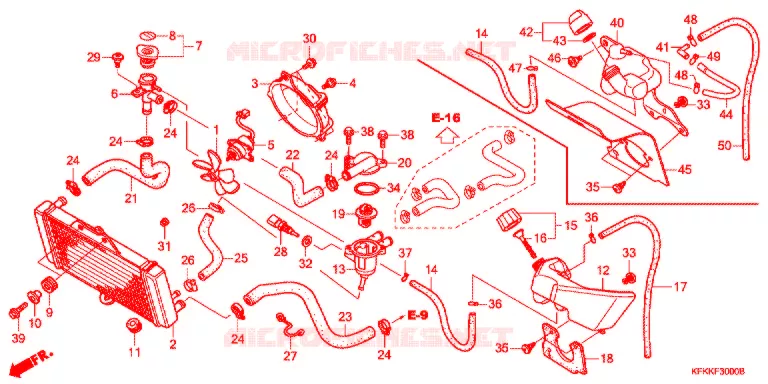 RADIATEUR Honda MOTO 250 VTR 2016  VTR250LF