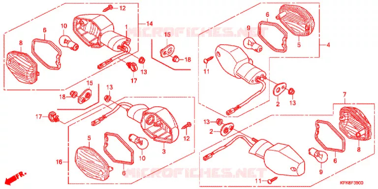 CLIGNOTANT Honda MOTO 250 VTR 2017  VTR250LH