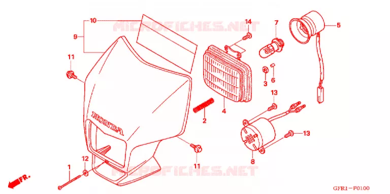 PHARE Honda MOTO 100 XR 2007  XR100M7