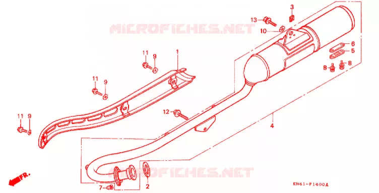 SILENCIEUX D'ECHAPPEMENT Honda MOTO 100 XR 1994  XR100RR