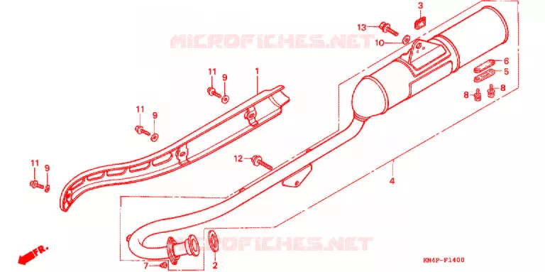 SILENCIEUX D'ECHAPPEMENT Honda MOTO 100 XR 1997  XR100RV