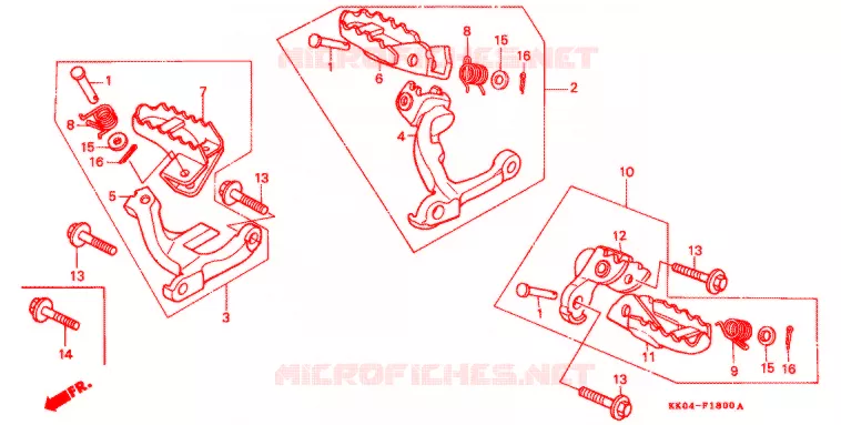 REPOSE PIED Honda MOTO 200 XR 1985  XR200RF