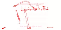 BEQUILLE LATERALE pour Honda XR 250 MOTARD de 2007