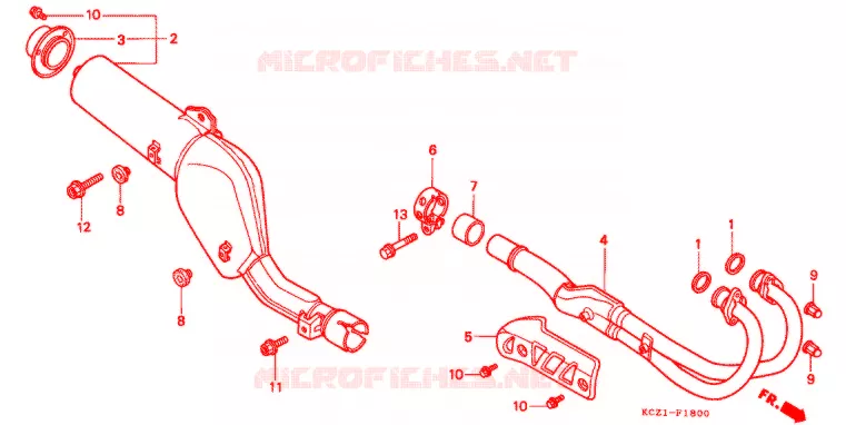 SILENCIEUX D'ECHAPPEMENT Honda MOTO 250 XR 1995  XR250IIIS